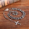 Women's Stainless Steel Christian Catholic Religious Rosary Cross Crucifix Pendant,
