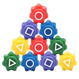 Asweets Gonggi Game Set, Gonggi Korean Game, Gonggi Set Squid Gong Gi Game Korean Jack Set, Games Hand Eye Coordination Training Toy (Colorful 10Pcs)
