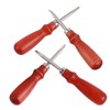 4pcs Leather Edger Professional Trimming Working Kit with Wooden Handle