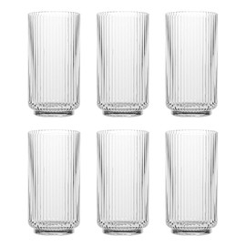 TarHong Mesa Premium Plastic Drinkware Jumbo Beverage, 22 Ounce, Clear, Set of 6