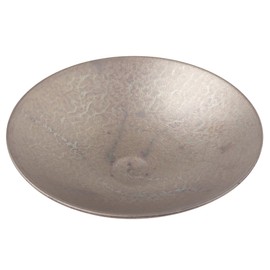 Marui Pottery MR-3-4081 Shigaraki Ware Hechimon Bowl, Diameter Approximately 6.7 inches (17 cm), Silver Crystal, Black