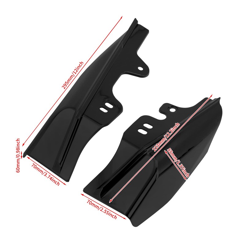 Mid Frame Air Deflector Windshield Heat Deflectors Fit for Harley