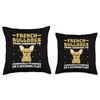 French Bulldogs From Charming To Charmingly Stubborn Throw Pillow