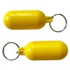 Rosojodg 2 Pcs Bright Yellow Buoy Floating Key Chain Pills-Shape
