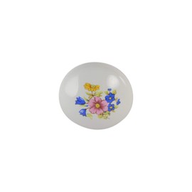 1 1/2" Round White Floral Cabinet Knob Model #: B401-35.3-wt