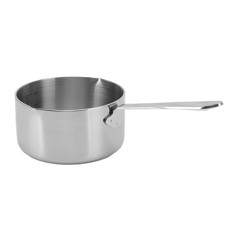 Stainless Steel Butter Warmer Flat Bottom Milk Pot with Double