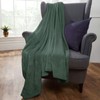 Brentfords Blanket Throw Green, Ultra Soft Warm Fleece Blanket for