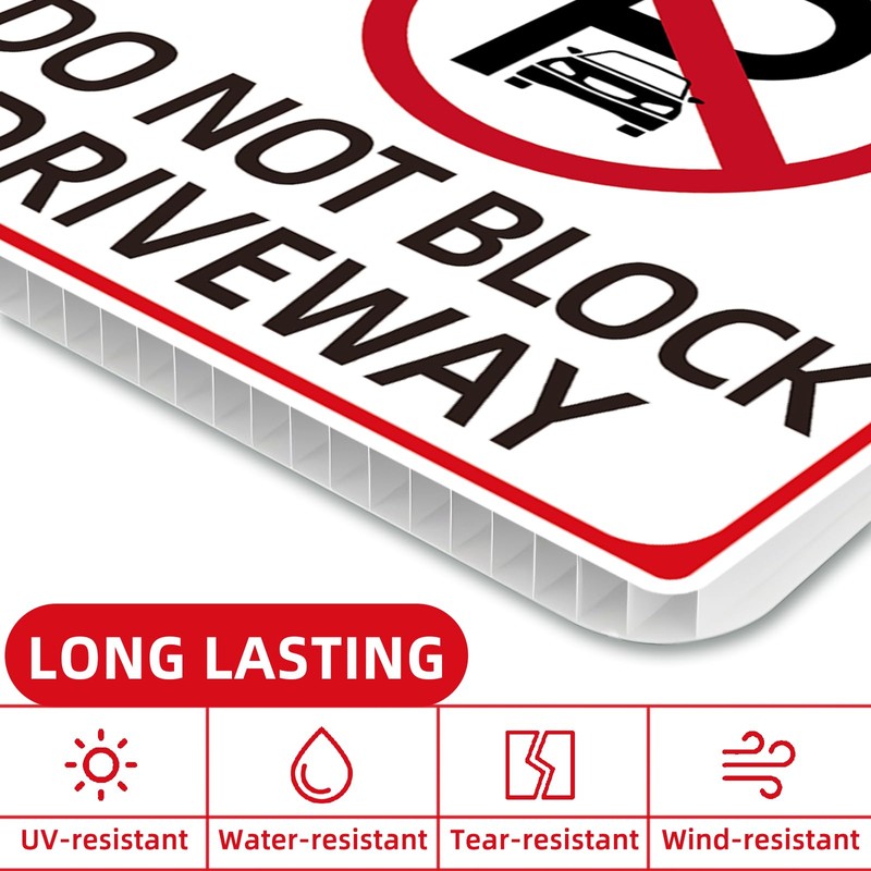 GXGGUS No Parking Signs With Stakes, Do Not Block Driveway