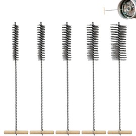 5 Pieces Stainless Steel Hole Brush, Cleaning Brush, Drill Hole Brush Set, for Hammer Drills, Efficient Drill Hole Cleaning (8/12/16/20/25 mm)