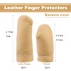 3 Pairs Leather Finger Protector Needle Felting Knitting Finger Thimble