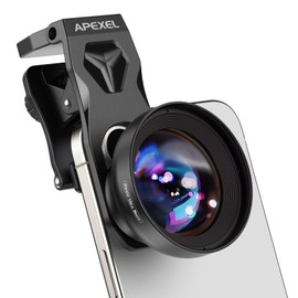【2025 New Version】 APEXEL Smartphone Macro Lens HB100U Significantly Improves Image Quality Easier Focus Adjustment 5-11cm Focal Distance Simply Clip On Compatible with Cameras with Protruding Parts