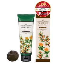 【LDK Best Buy Award Winner!】 Arganese Oil-in Color Treatment 180g with Brush Dark Brown Natural Brown Treatment to Dye Gray Hair Deeply Dyes Gray Hair in One Go (Dark Brown, 1 piece)