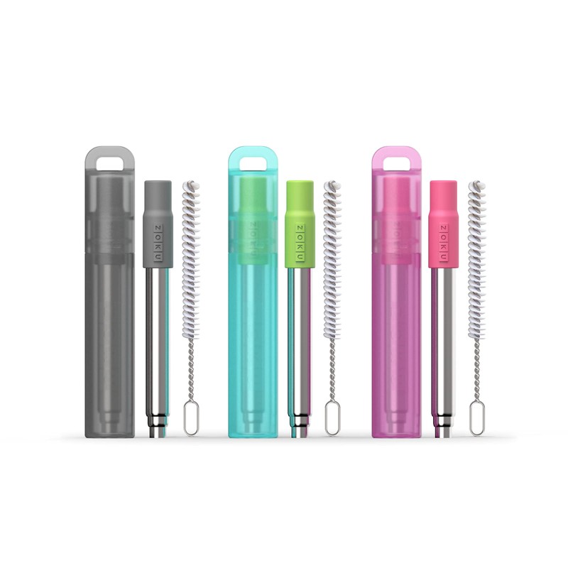 ZOKU Pocket Straws Teal Green
