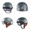 Motorcycle Half Helmet with Retractable Inner Sun Shade Quick Release