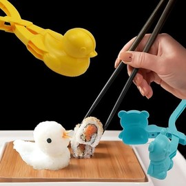 3 Pcs Duck Rice Mold Animal Mold Duck Scoop Sushi Mold Rice Molds for Sushi Making (Heart+Duck+Bear)