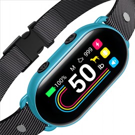 SKBAK Smart Dog Bark Collar, for Small Medium Large Dogs 10-100lbs, Automatic Dog Training Collar to Decrease Barking, Anti Barking Device with 4 Training Modes, More 8 Sensitivity Levels, Cyan