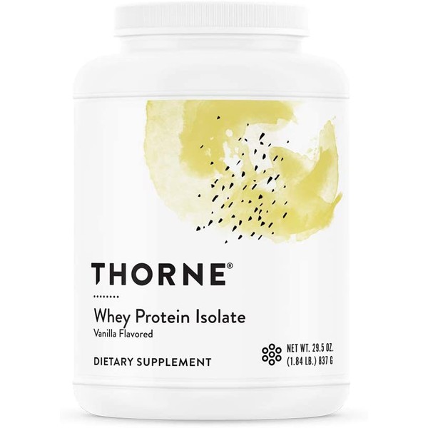 Thorne Research - Whey Protein Isolate - Easy-to-Digest Whey Protein Isolate Powder - NSF Certified for Sport - Vanilla - 29.5 Oz