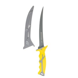 danco 9" Flex Fillet Knife Yellow Karl Fishing Knives, Bait Knife, Premium Swedish Stainless Steel Blade, Non-Stick Teflon Coating for Smooth, Precise Cuts, Freshwater/Saltwater