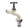 S&M COLORTAPS 590227 Adjustable Garden Tap ½ White with Automatic