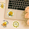 8 Pcs Positive Bee Stickers - Vinyl Sticker for Laptop,