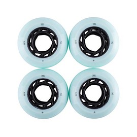WELCOME Skateboard Wheels Orbs Ghost Lites Light Blue/Black 56mm