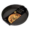 Bakemaster Non-Stick Loose Base Round Flan/Quiche Pan 25cm Diameter, Grey,