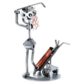 STEEMO Screw Man Golferin Golf Lady Gift Metal Decoration 12 x 10 x 18 cm
