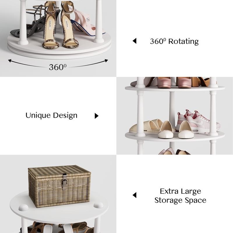 SULIVES 360° Rotating Space-Saving Shelf – Easy Install & Clean,