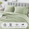 HYLEORY Queen Size Seersucker Comforter Set - 7 Pieces Reversible