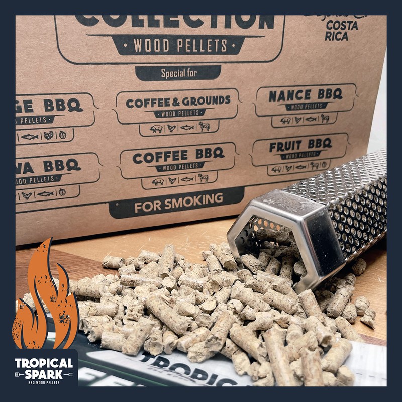 Tropical Spark Wood Pellets | Perfect for BBQ, Smoking, Grilling,