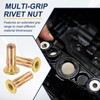 PATIKIL 12 Pcs Multi-Grip Rivet Nuts, M6 Pre-Bulbed Shank Flat