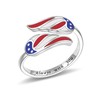 American Flag Ring 925 Sterling Silver Patriotic Adjustable Thumb Rings