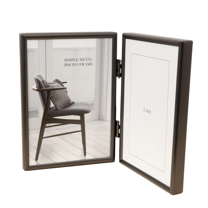 FUJICOLOR 507137 1514TL Metal Photo Stand, Large, Vertical 2 Sides,