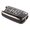 4-Button Key Fob Cover with Pu Leather Keychain Soft TPU