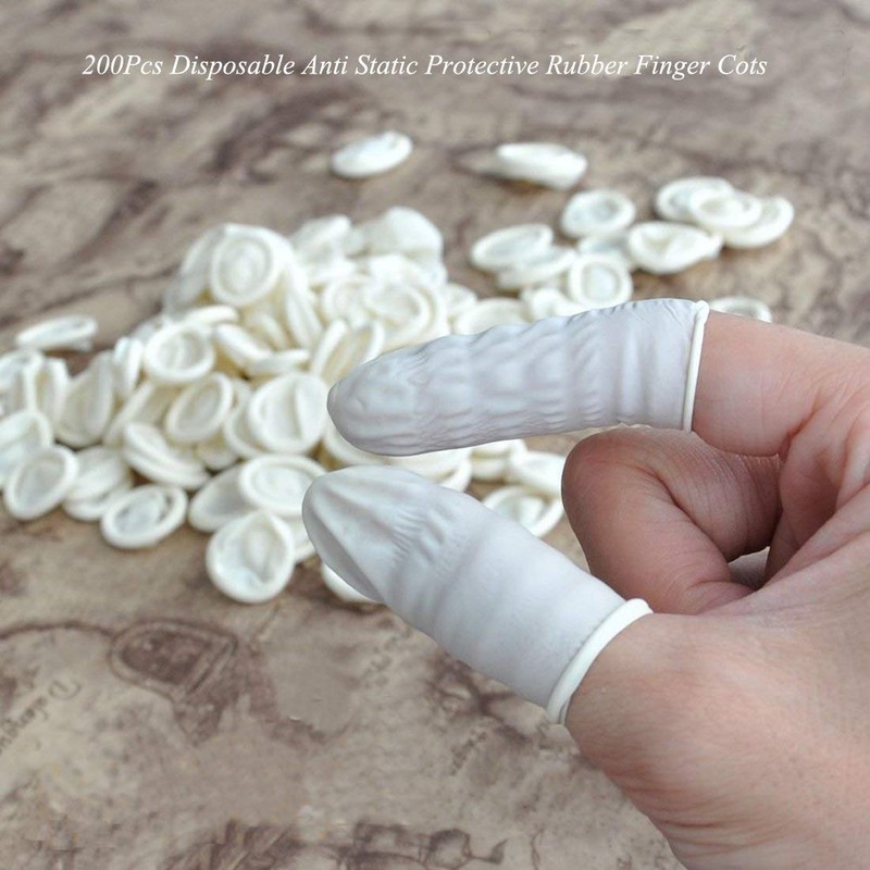 G2PLUS Finger Cots 600 PCS Latex Anti-static Finger Covers Finger