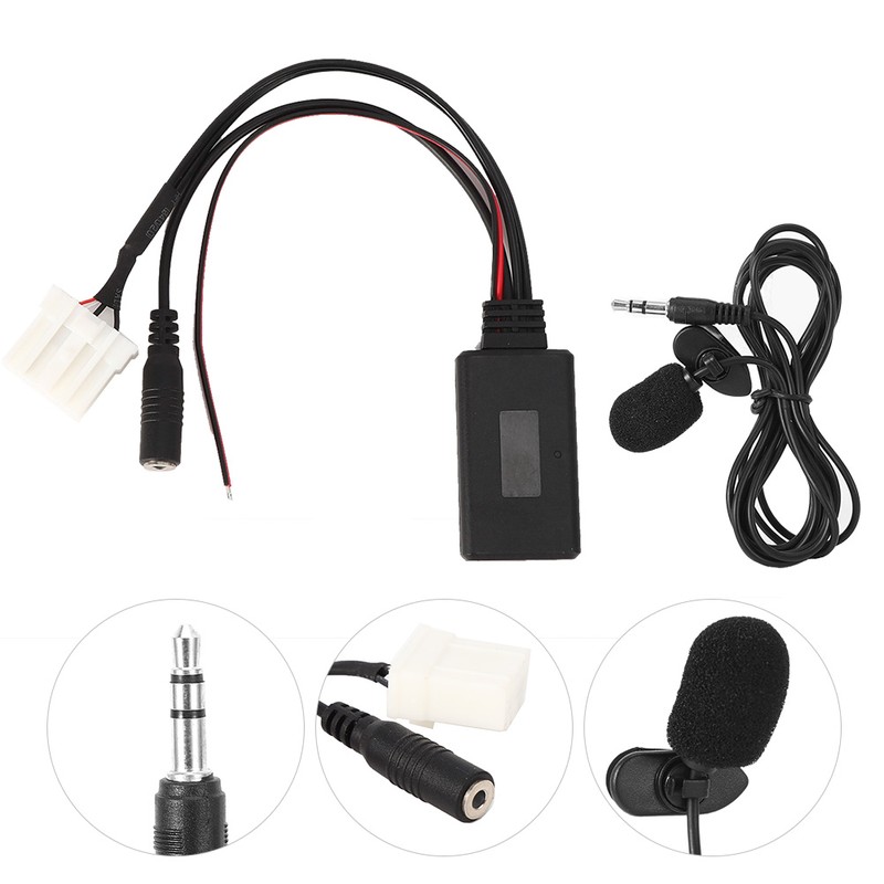 AUXin Cable Adapter Car Bluetooth 5.0 Microphone Fit for Mazda