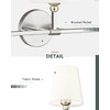 Bathroom Light Fixtures, Brushed Nickel Vanity Lights with Flared White