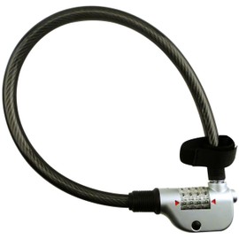 Profex FISCHER Zahlenkabelschloss mit beleuchteten Zahlenwalzen, 60 cm