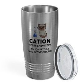 Scientist Stainless Viking Tumbler 20oz - Cation - Science College Technician Professor Scientific Computer Experiment Periodically Assistant