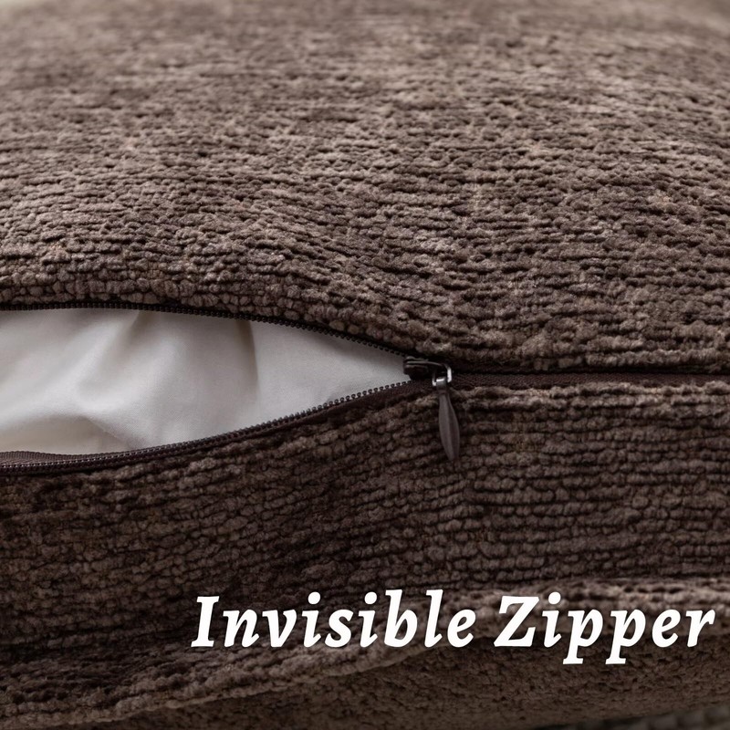 BAOLIZEGAO Brown Decorative Throw Pillow Covers 18x18 Inch Set of