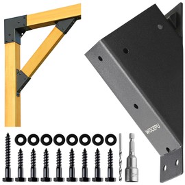 Wocepu 2pack 2x4 (Actual 1.5''x3.5'') Degree Angle Support Brackets, For Pergola, Gazebo, Deck Wood Frame Structures Provide Support 45° Degree Angle Bracket