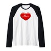 Handgezeichnetes Herz Alani - Vornamen-Herzen I Love Alani Raglan