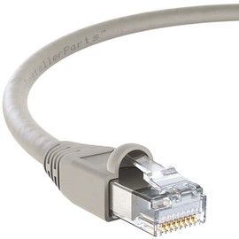 InstallerParts. Cable Ethernet CAT6A. Cable UTP. Con protección de plástico en extremo., Gris, 0.6 m