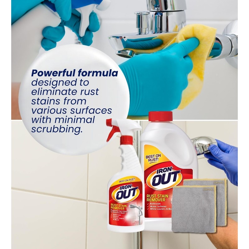 Iron Out Rust Remover Spray 16 oz + 28 oz