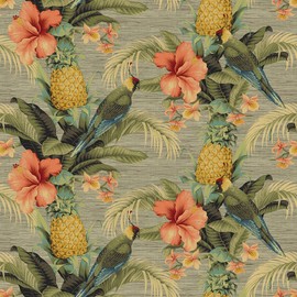 Tommy Bahama - Peel and Stick Wallpaper, Tropical, Botanical Wallpaper, Vinyl, 30.75 Sq Ft Coverage (Beach Bounty Collection, Tangelo)