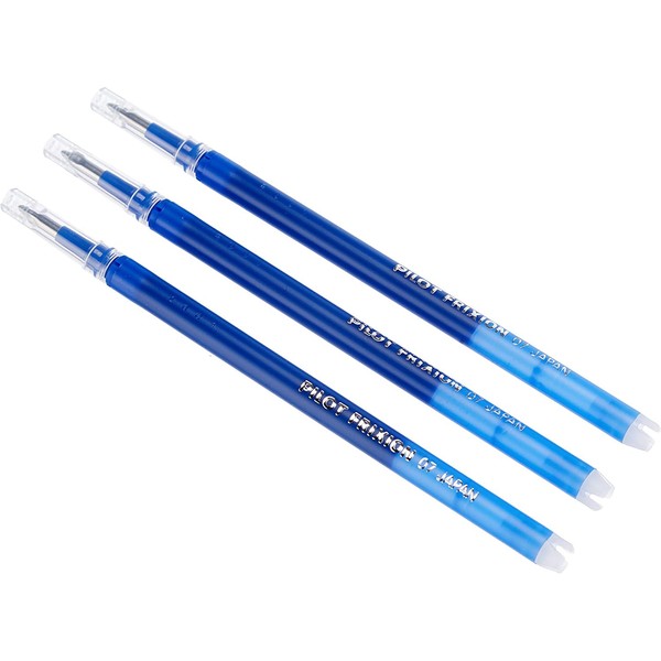 Pilot Blue Frixion Rollerball Erasable Pens Pen Refills Replacement Spare Ink BLS-FR7 (9 Refills) Packaging May Vary