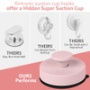 flintronic Pack of 2 Pink Wall Hooks, Suction Cups, Suction