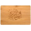 Samunshi® Wooden Board with Engraving Born to Camp Camping Bamboo