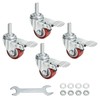sourcing map 1.5 Inch Swivel Threaded Stem Casters 3/8"-16UNC Thread