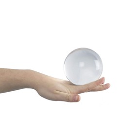 Juggle Dream 90mm Clear Acrylic Contact Juggling Ball - Transparent Clear Contact Juggling Manipulation Performance Balls